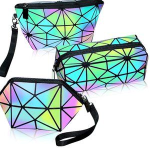 3 Pieces Makeup Bags for Women, Portable Travel